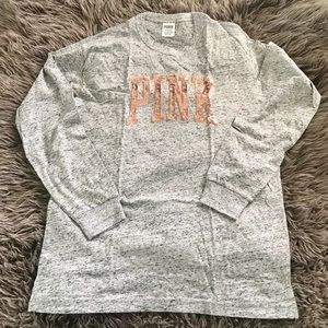 PINK bling long sleeve Tee